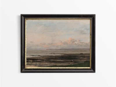 Coastal Sunset Vintage Art Print