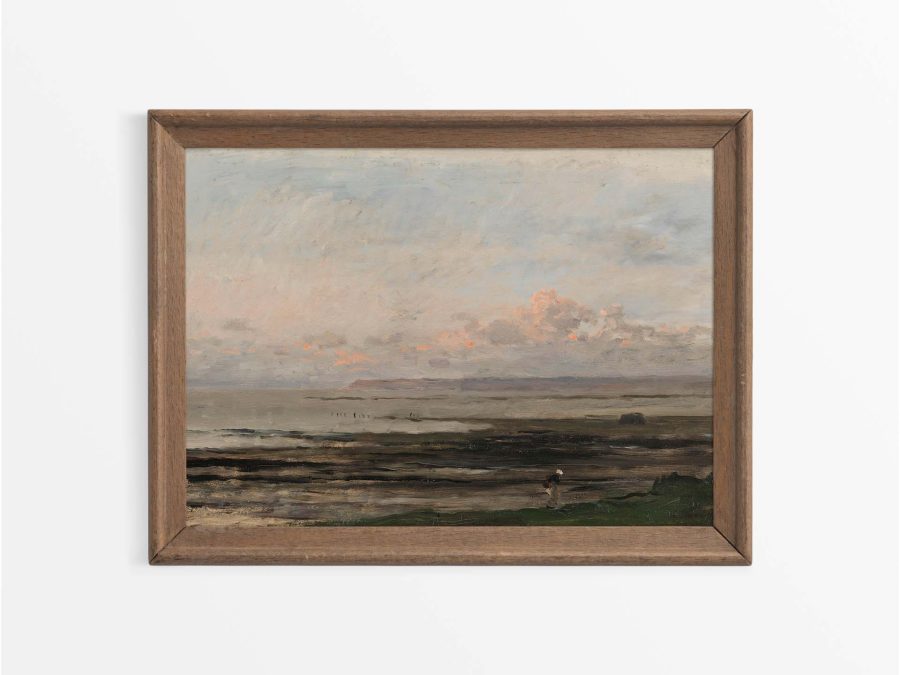 Coastal Sunset Vintage Art Print