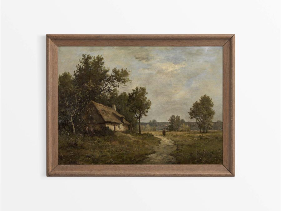 Country Cottage Vintage Art Print