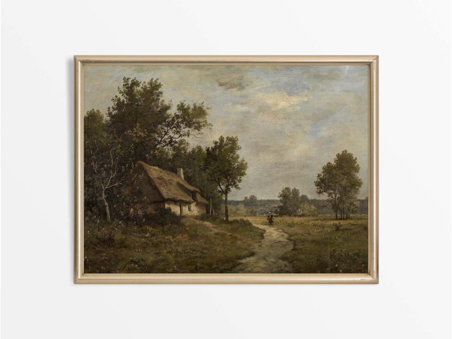 Country Cottage Vintage Art Print