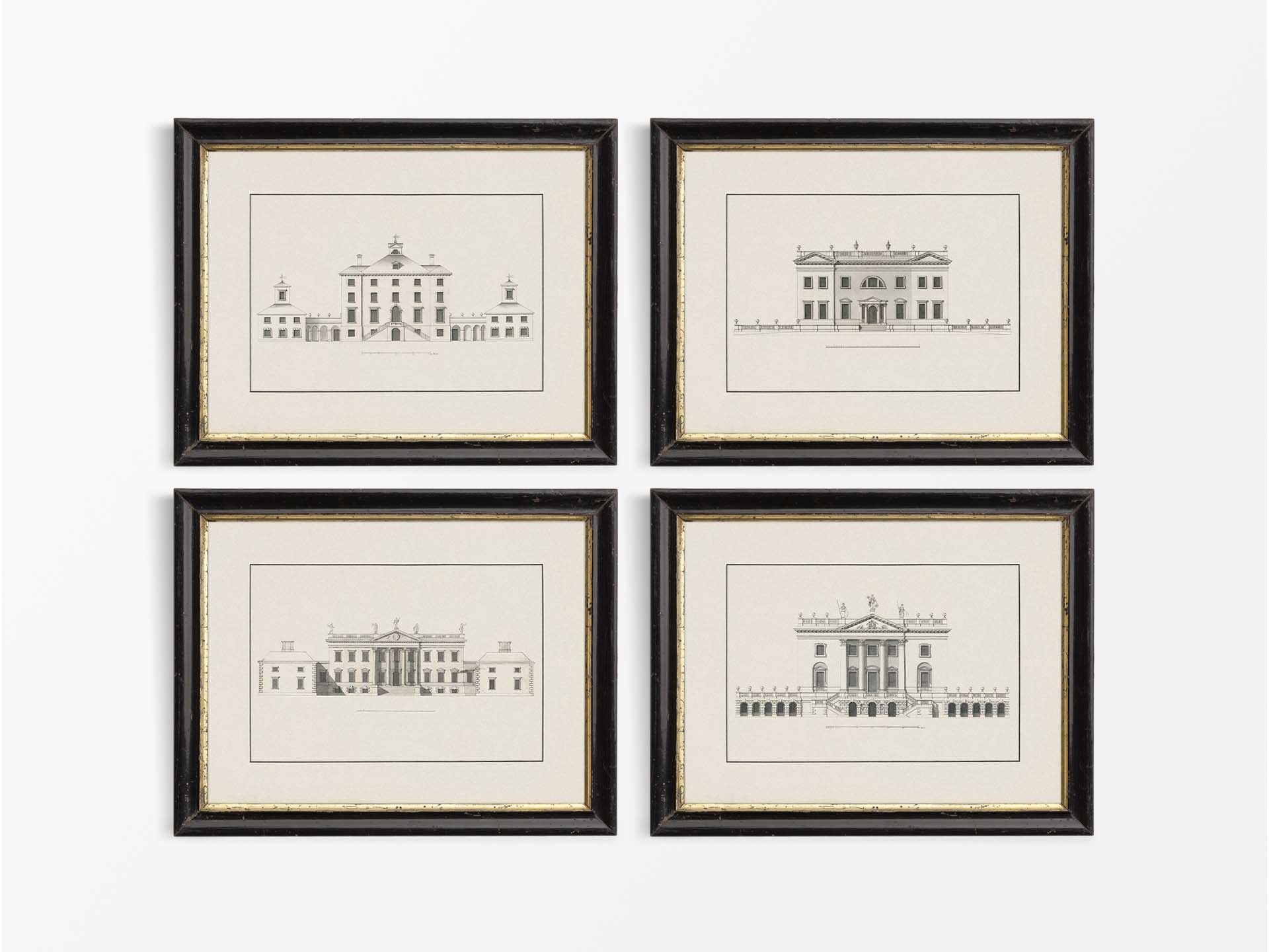 Country Houses (Set of Four) Vintage Art Prints