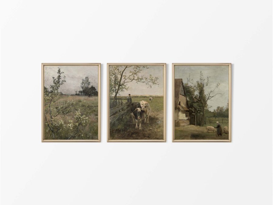Countryside (Set of Three) Vintage Art Prints