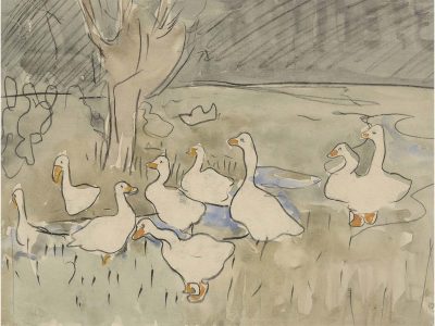 Ducks II Vintage Art Print