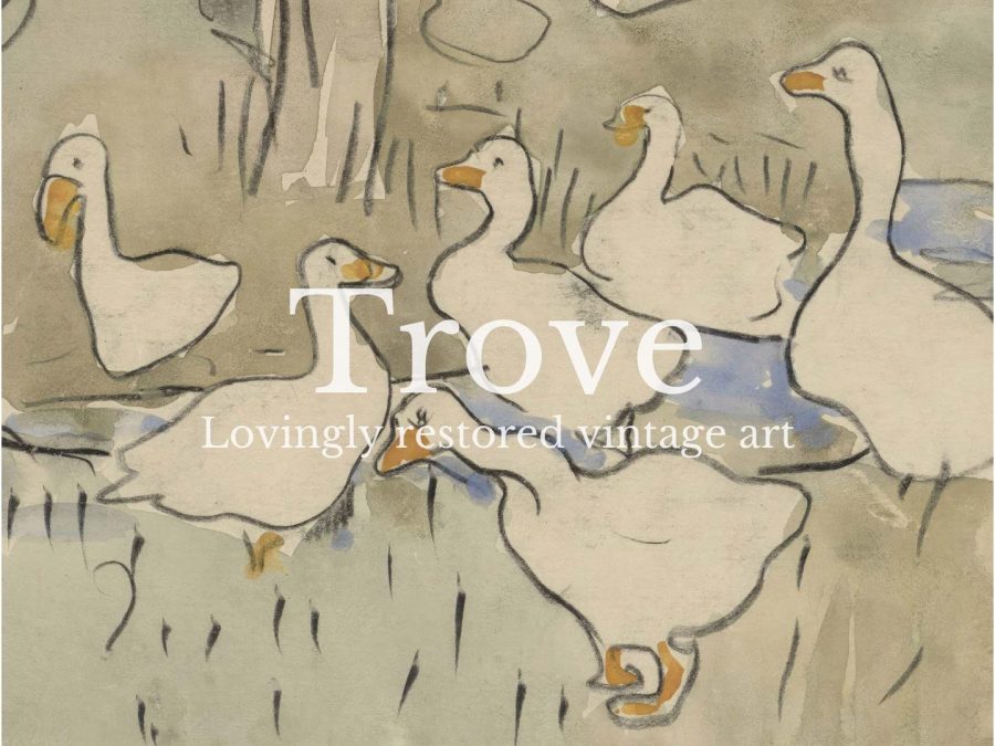 Ducks II Vintage Art Print
