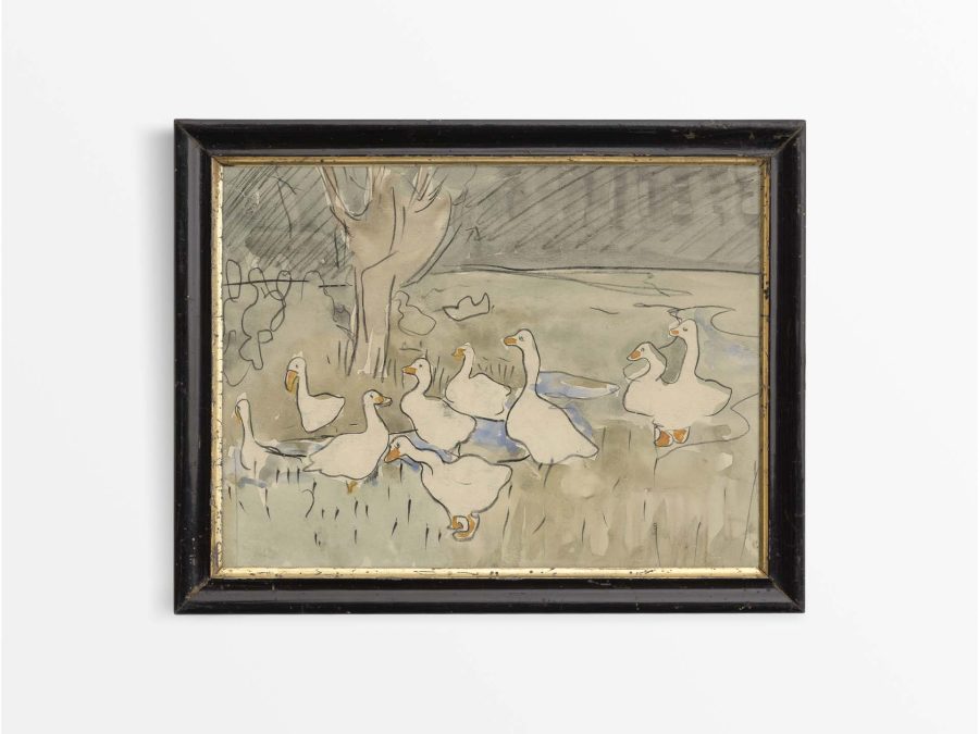Ducks II Vintage Art Print