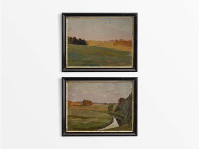 Evening Landscape (Set of Two) Vintage Art Prints