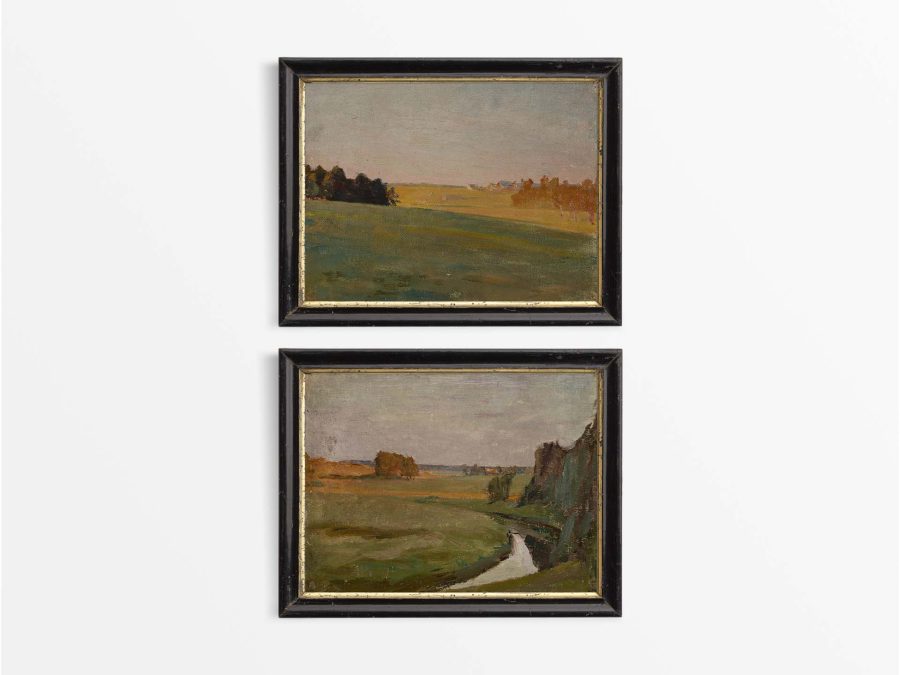 Evening Landscape (Set of Two) Vintage Art Prints
