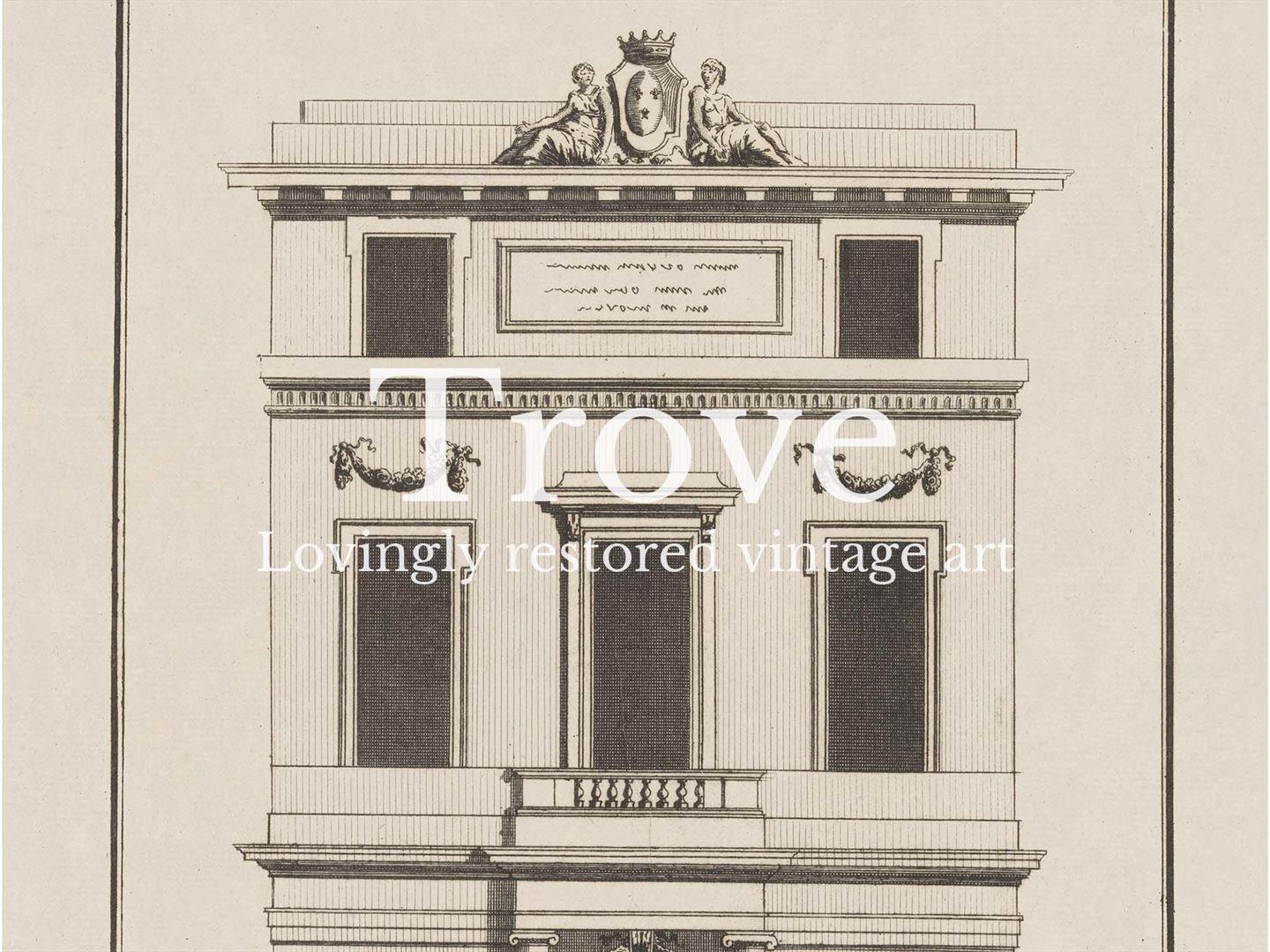 Façade II Vintage Art Print