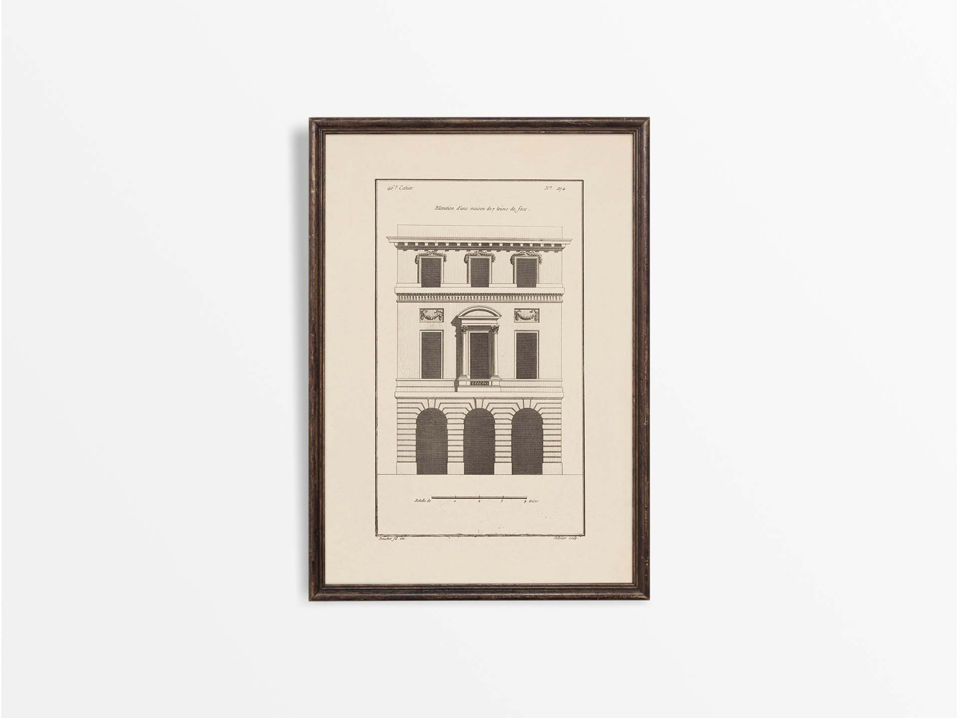Façade IV Vintage Art Print