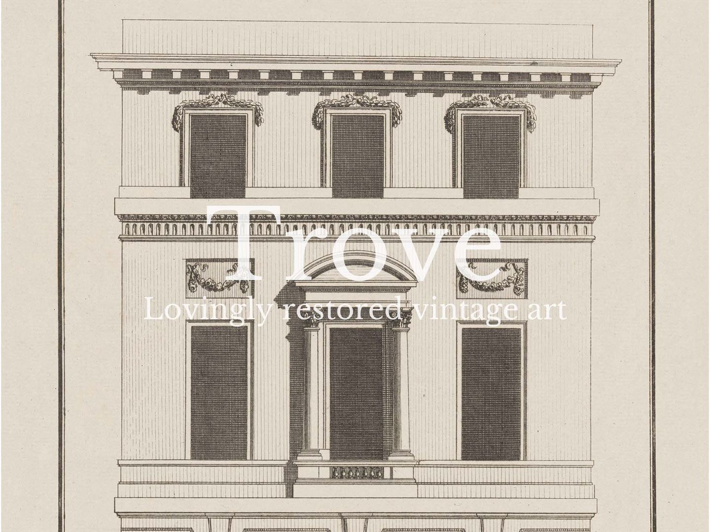 Façade IV Vintage Art Print
