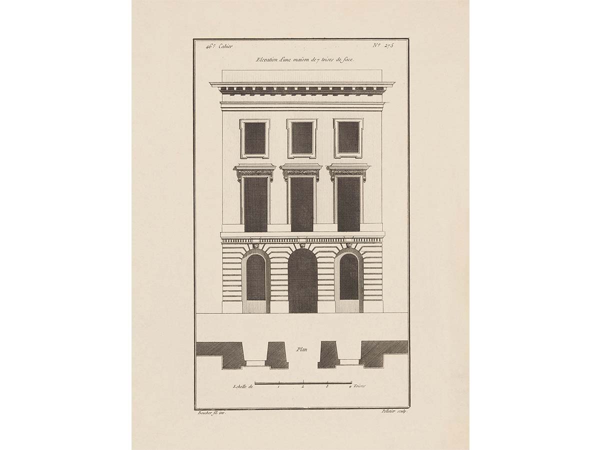 Façade V Vintage Art Print
