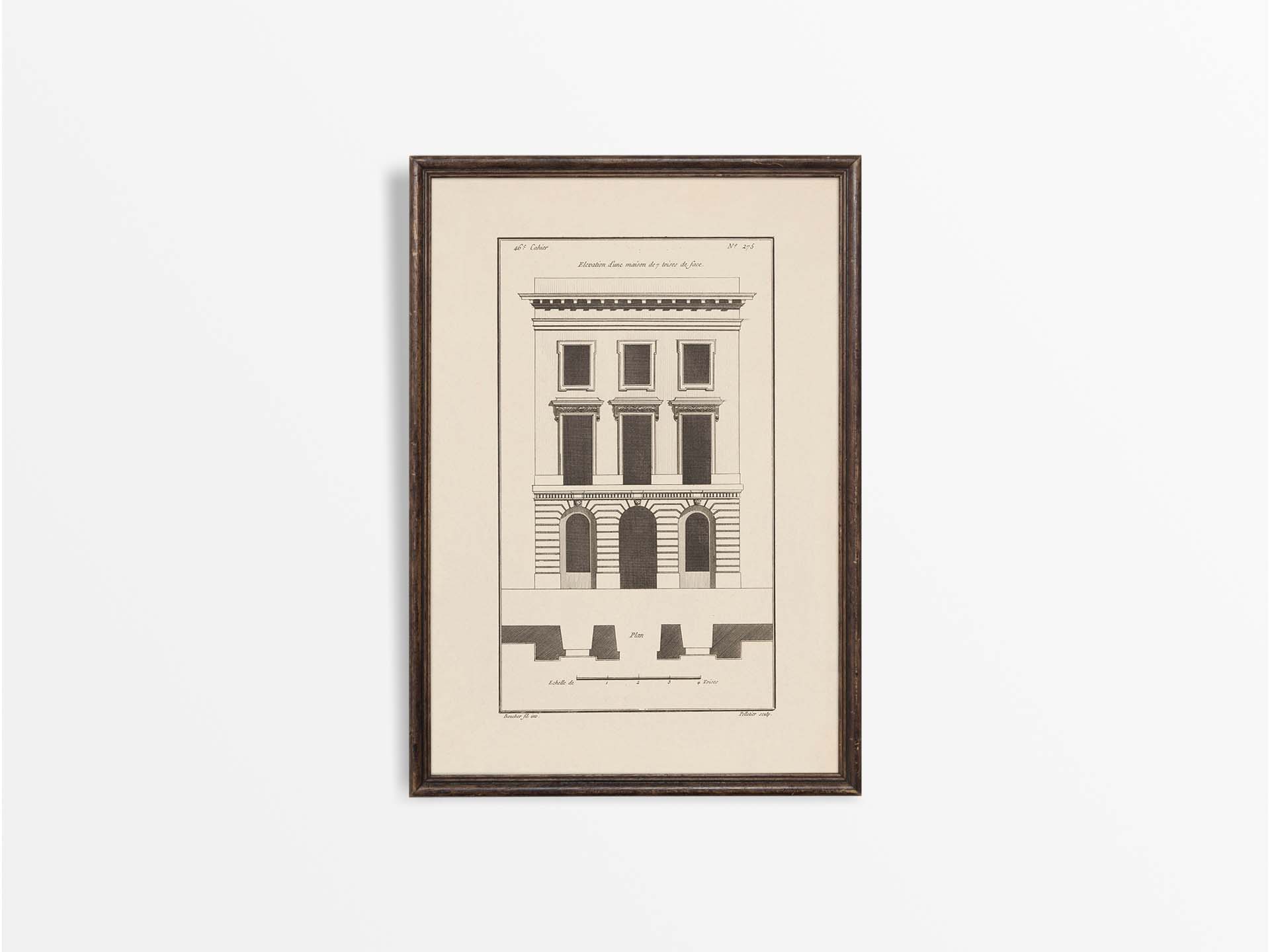 Façade V Vintage Art Print