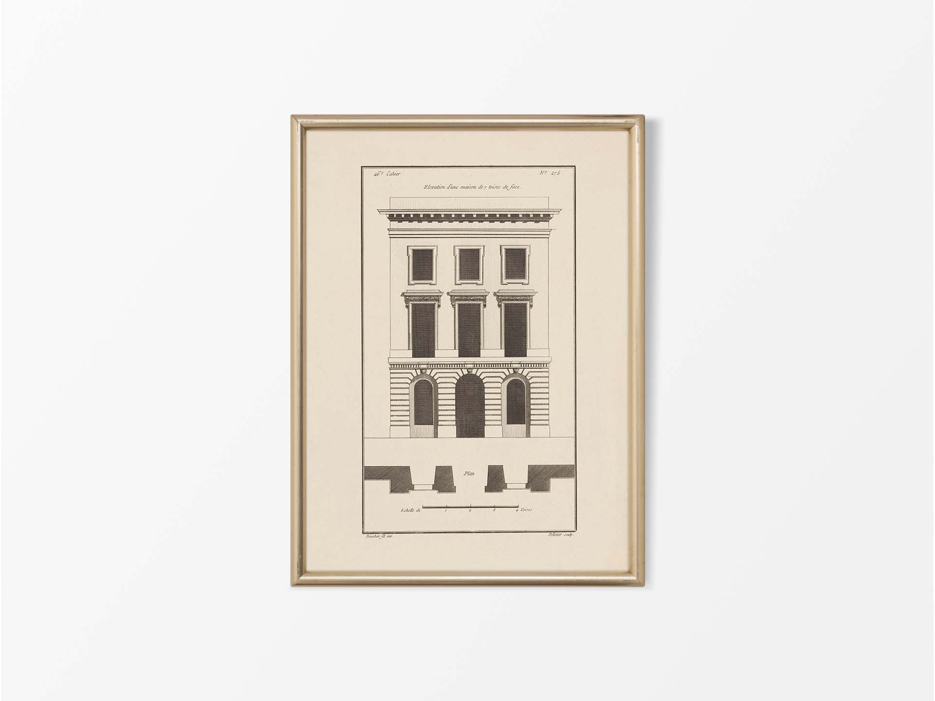 Façade V Vintage Art Print