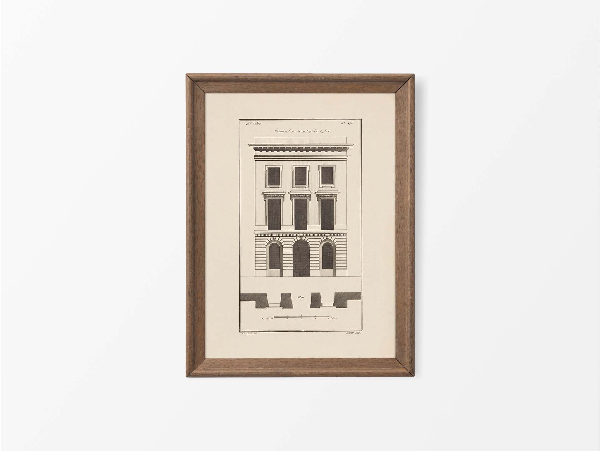 Façade V Vintage Art Print