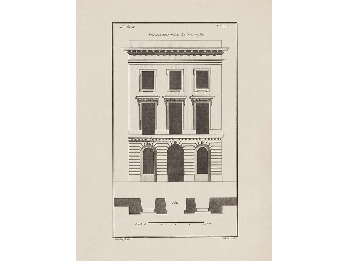 Façade V Vintage Art Print