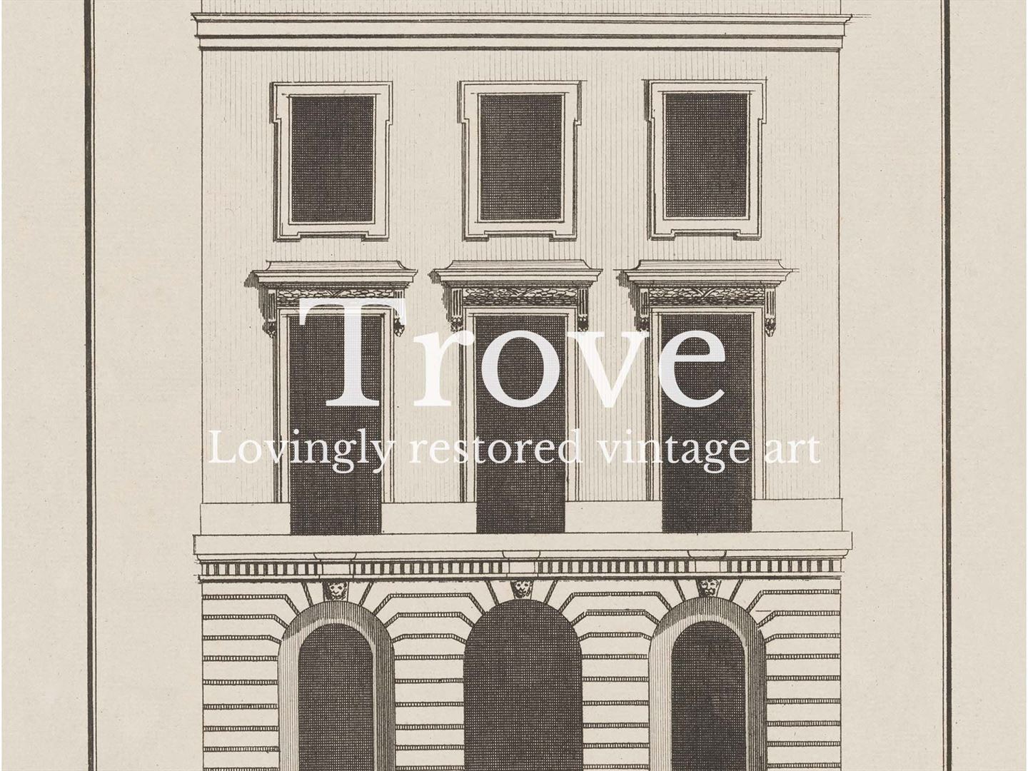 Façade V Vintage Art Print