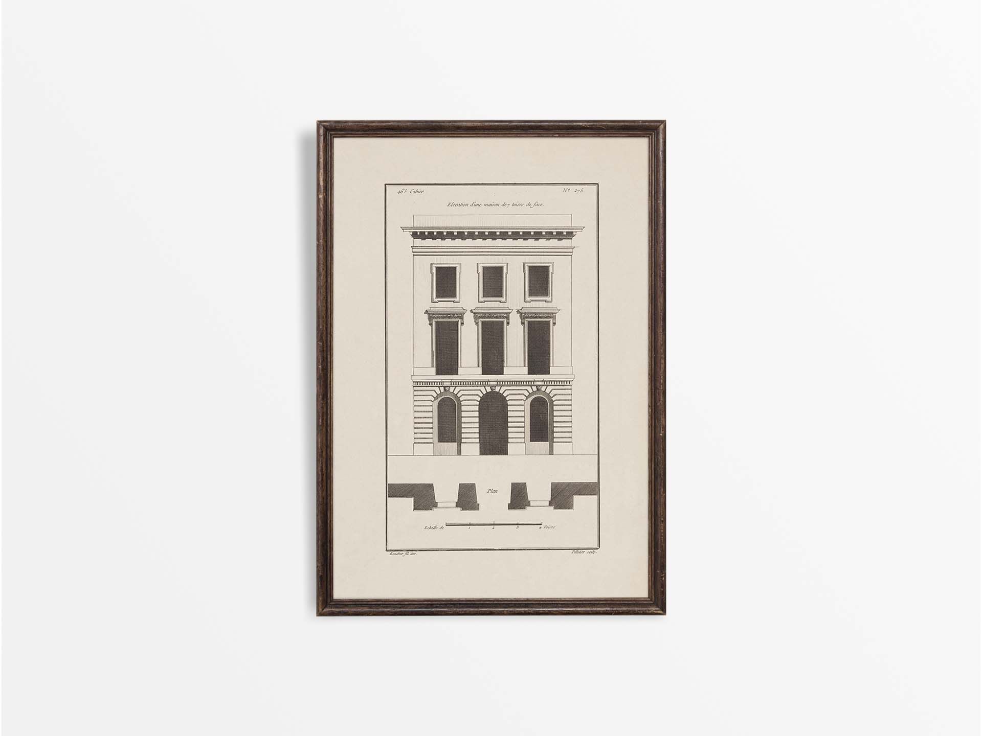Façade V Vintage Art Print