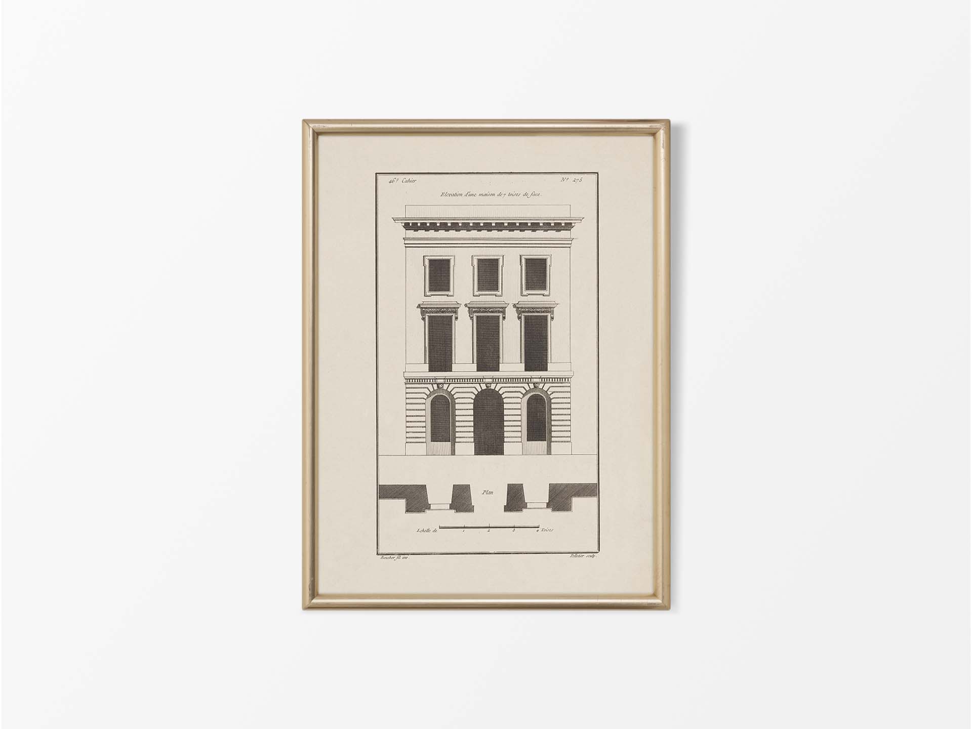 Façade V Vintage Art Print