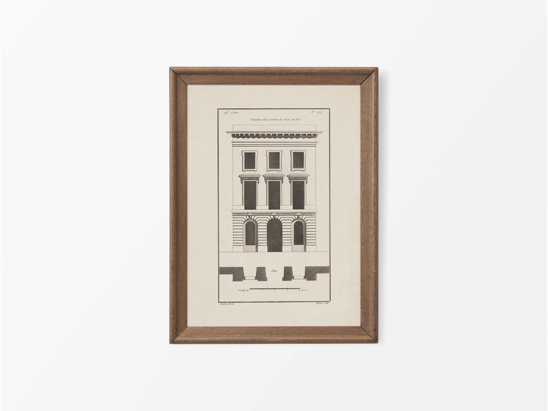 Façade V Vintage Art Print