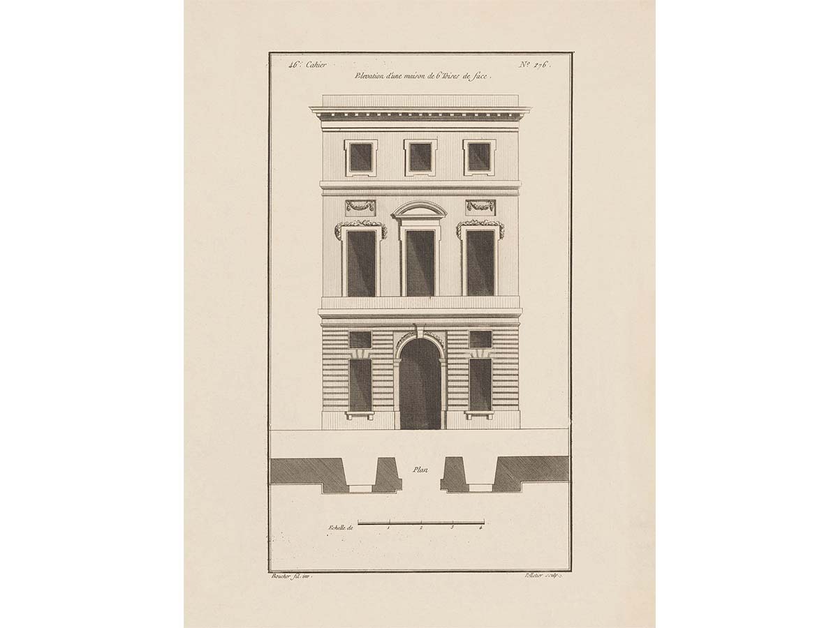 Façade VI Vintage Art Print