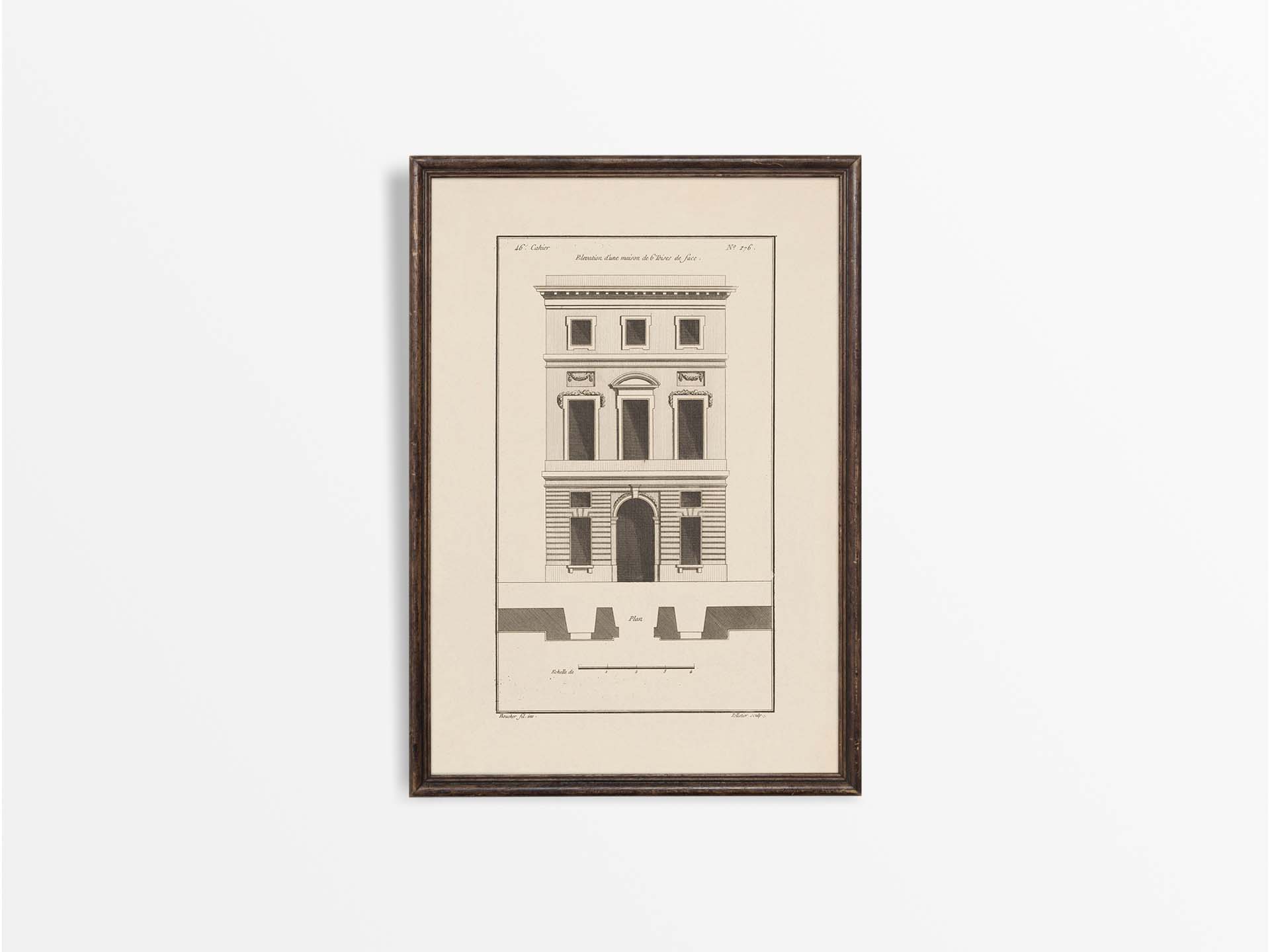 Façade VI Vintage Art Print