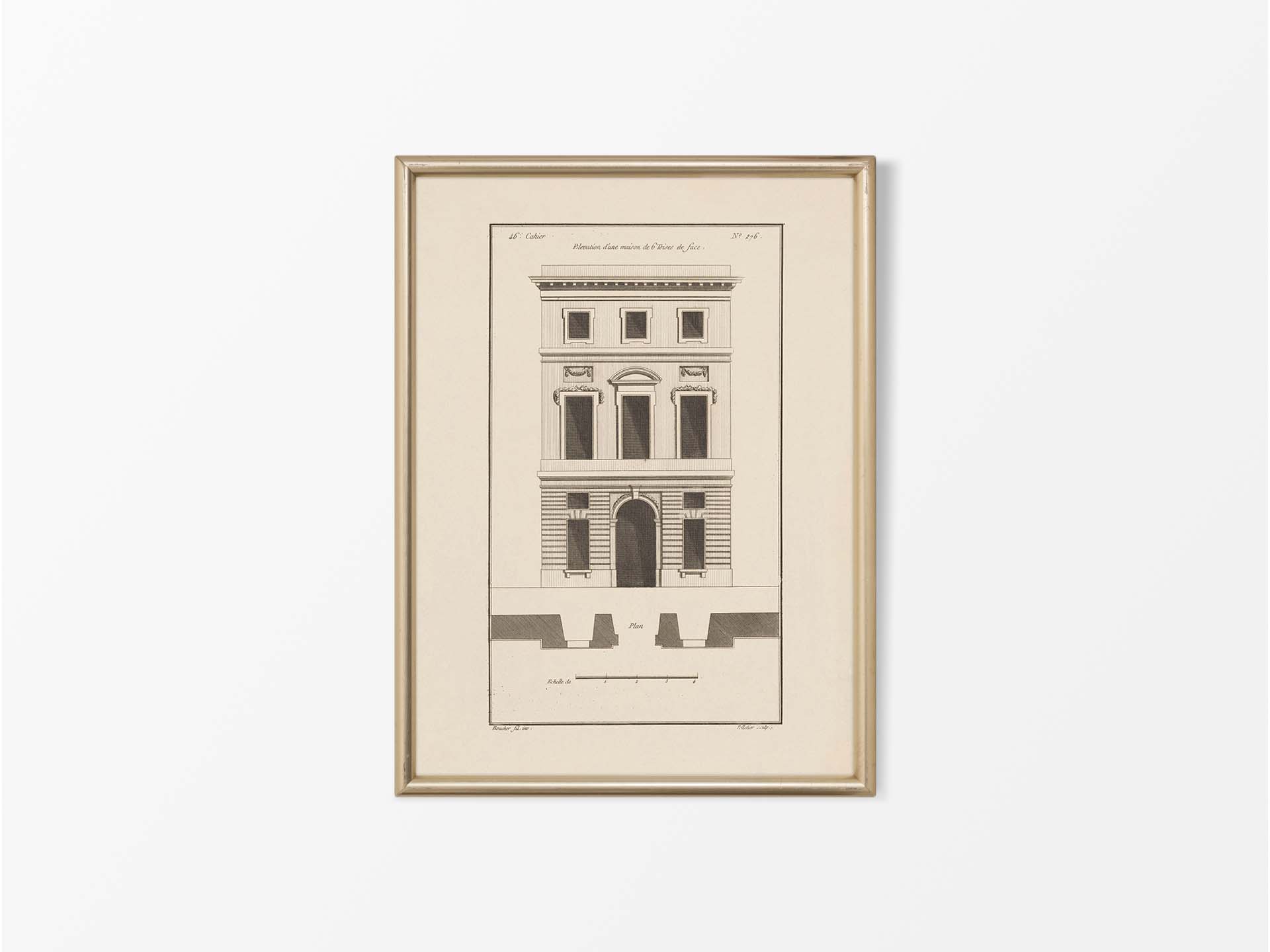 Façade VI Vintage Art Print