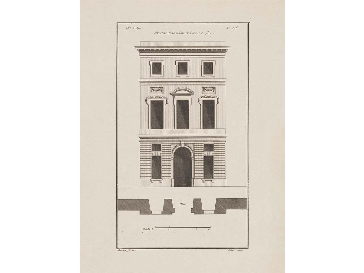 Façade VI Vintage Art Print