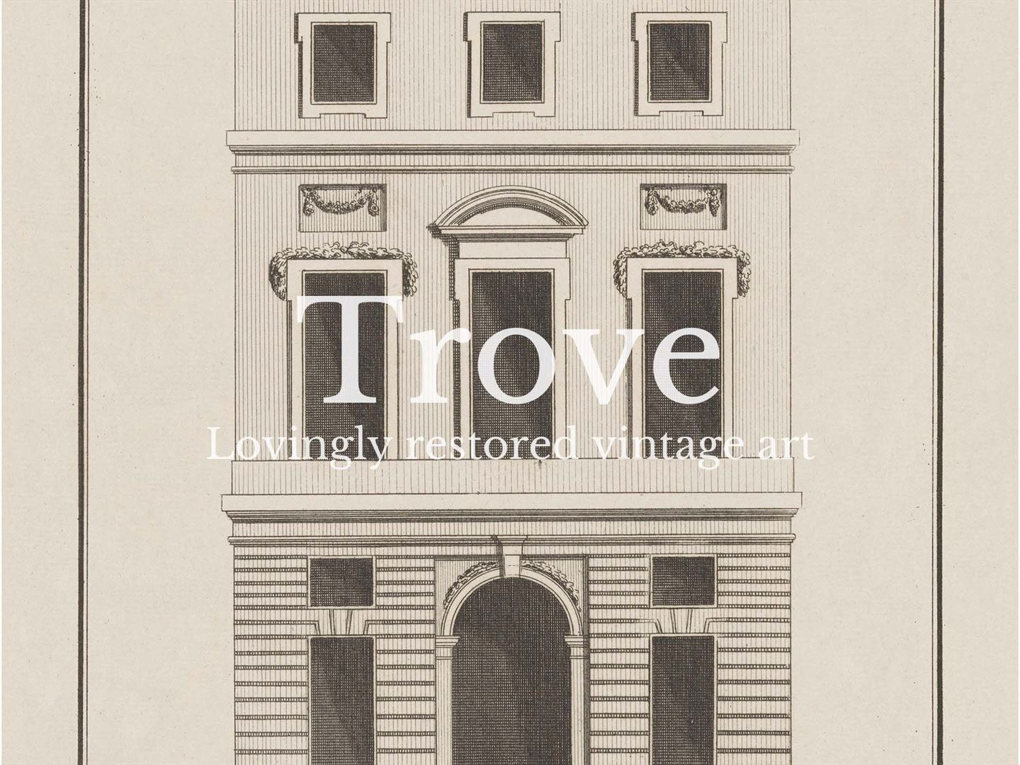 Façade VI Vintage Art Print