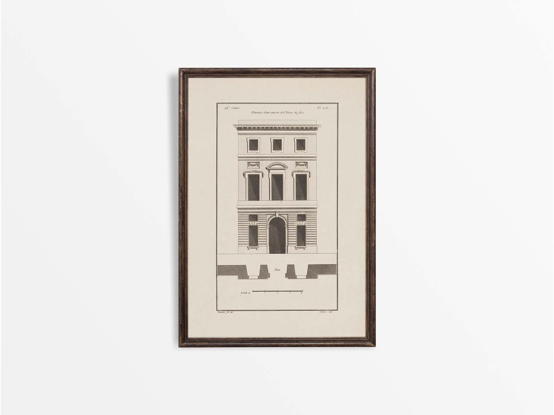 Façade VI Vintage Art Print