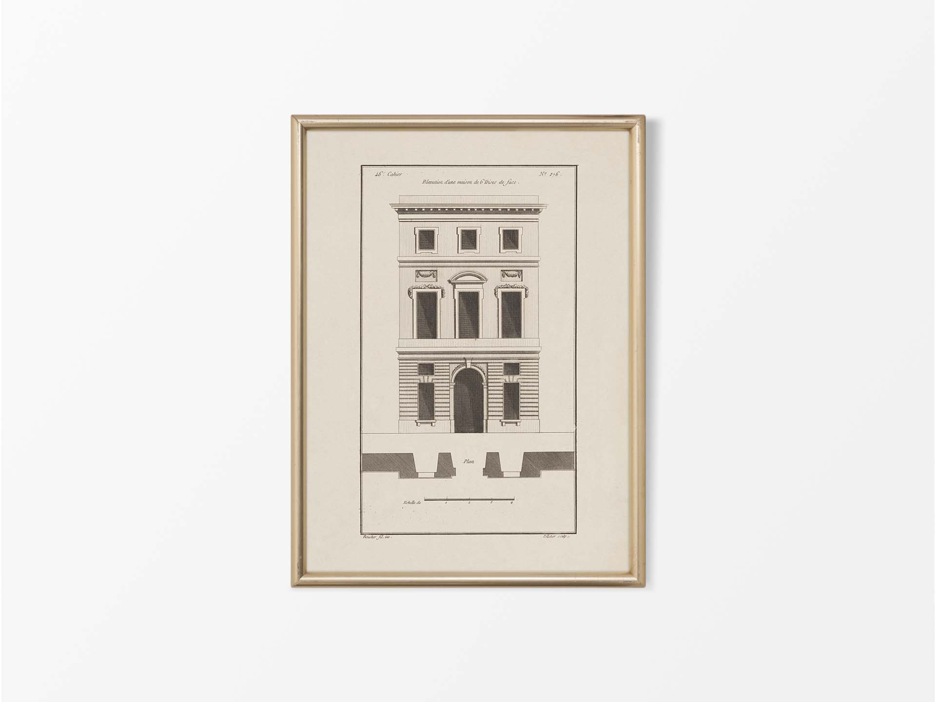 Façade VI Vintage Art Print