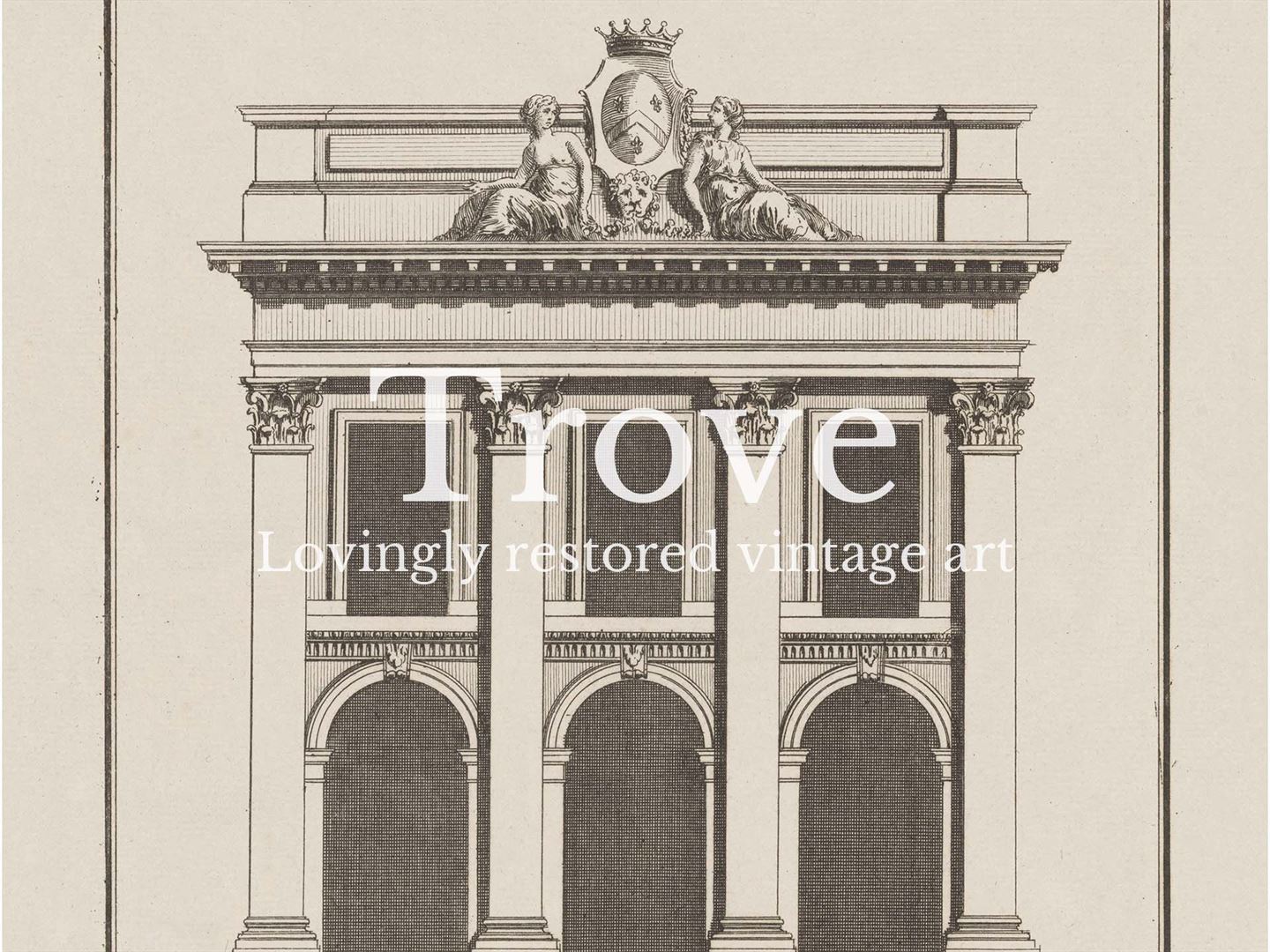 Façade Vintage Art Print