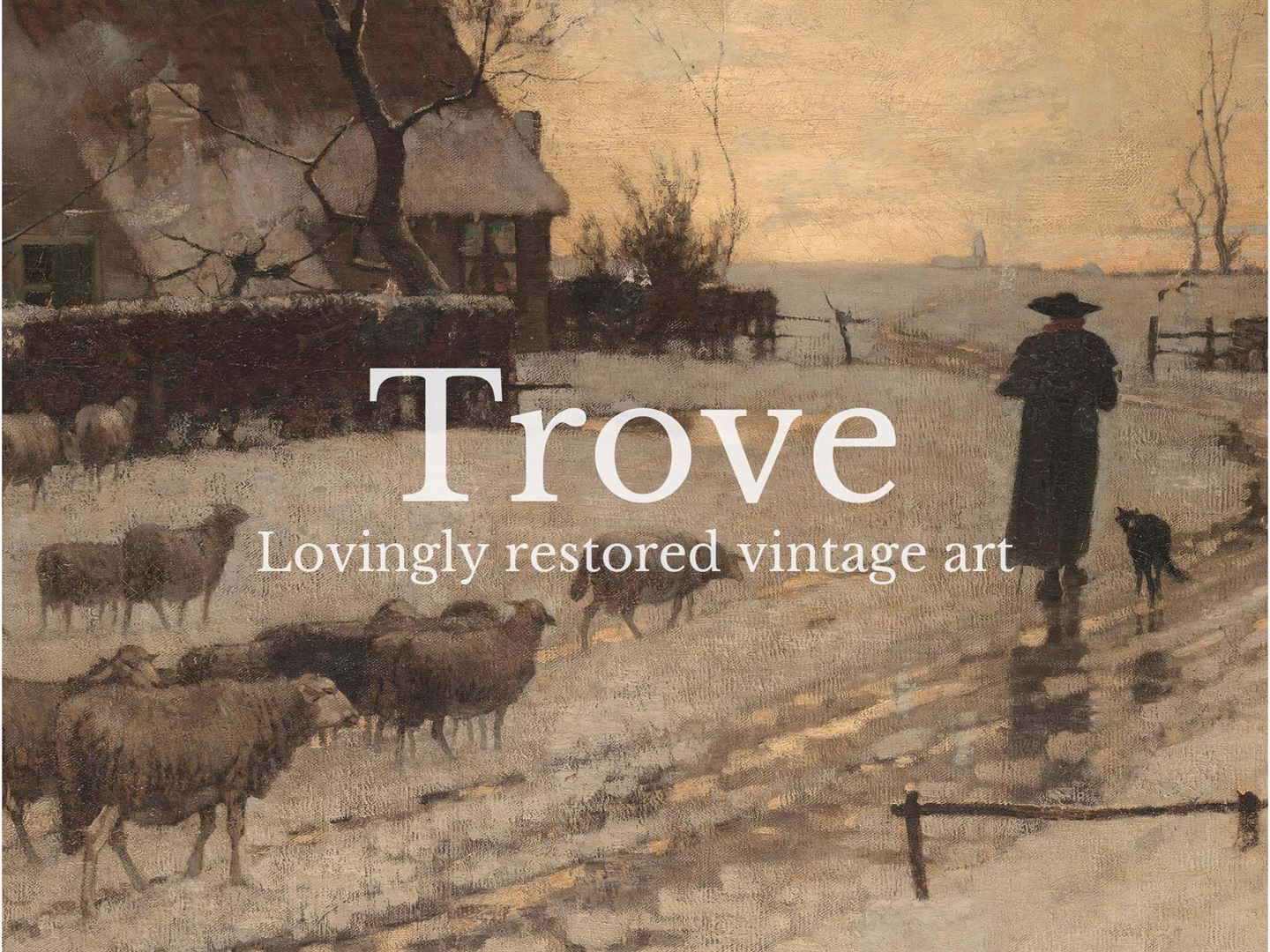 Farm in Winter IV Vintage Art Print