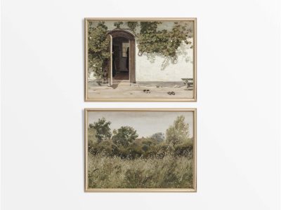 Farmhouse (Set of Two) Vintage Art Prints