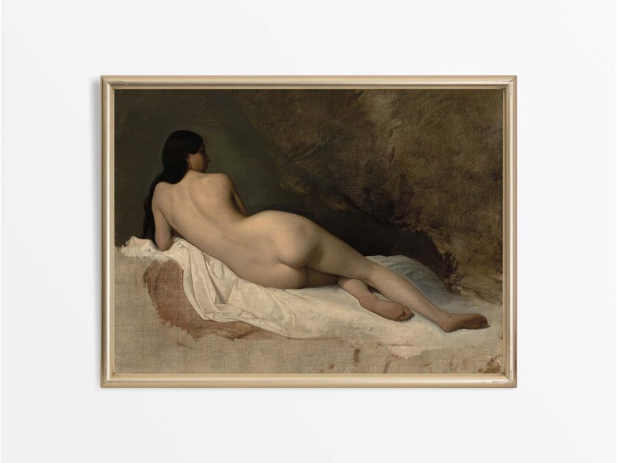 Female Nude IV Vintage Art Print