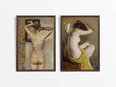 Female Nudes II (Set of Two) Vintage Art Prints