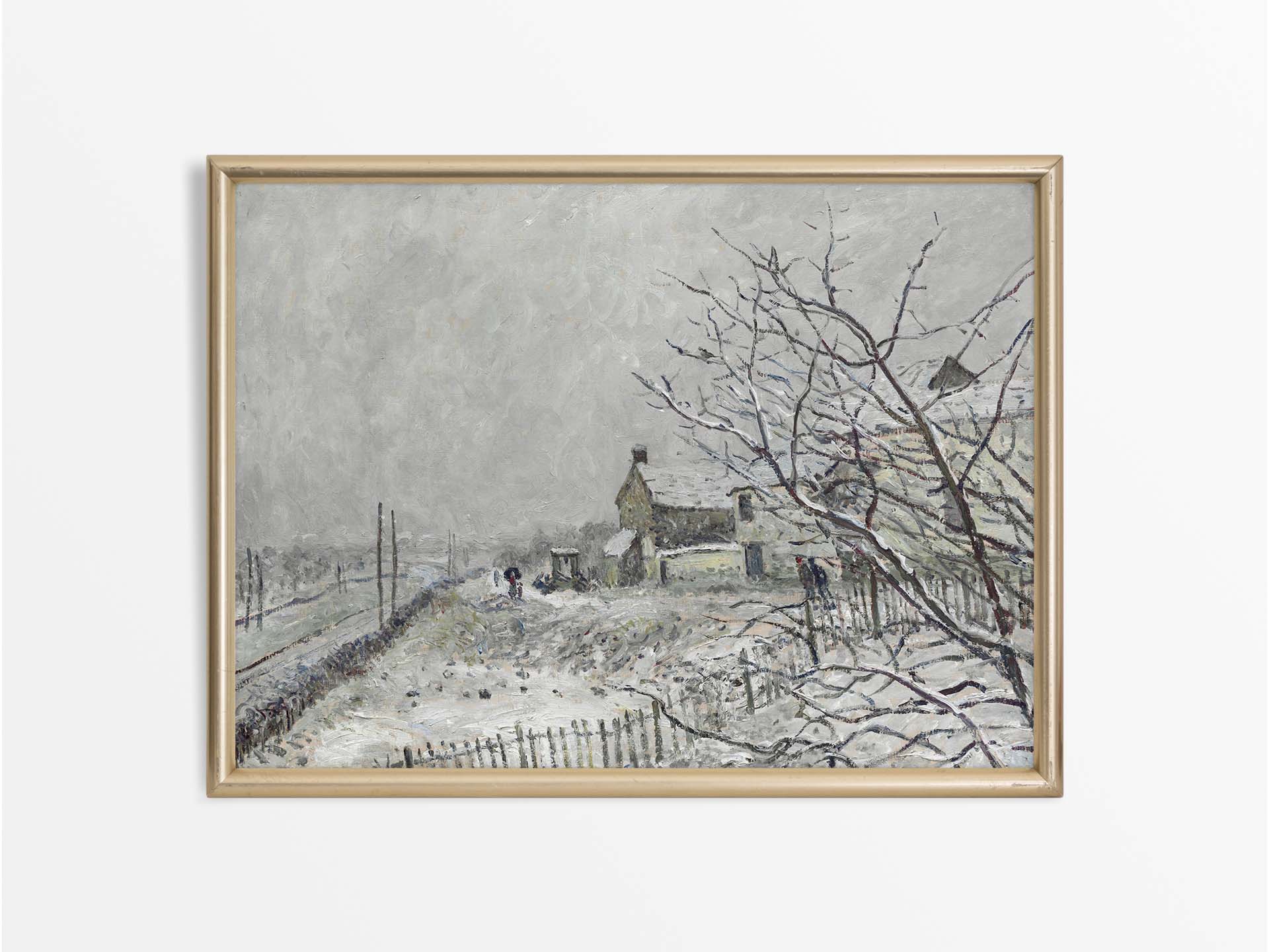 First Snow Vintage Art Print