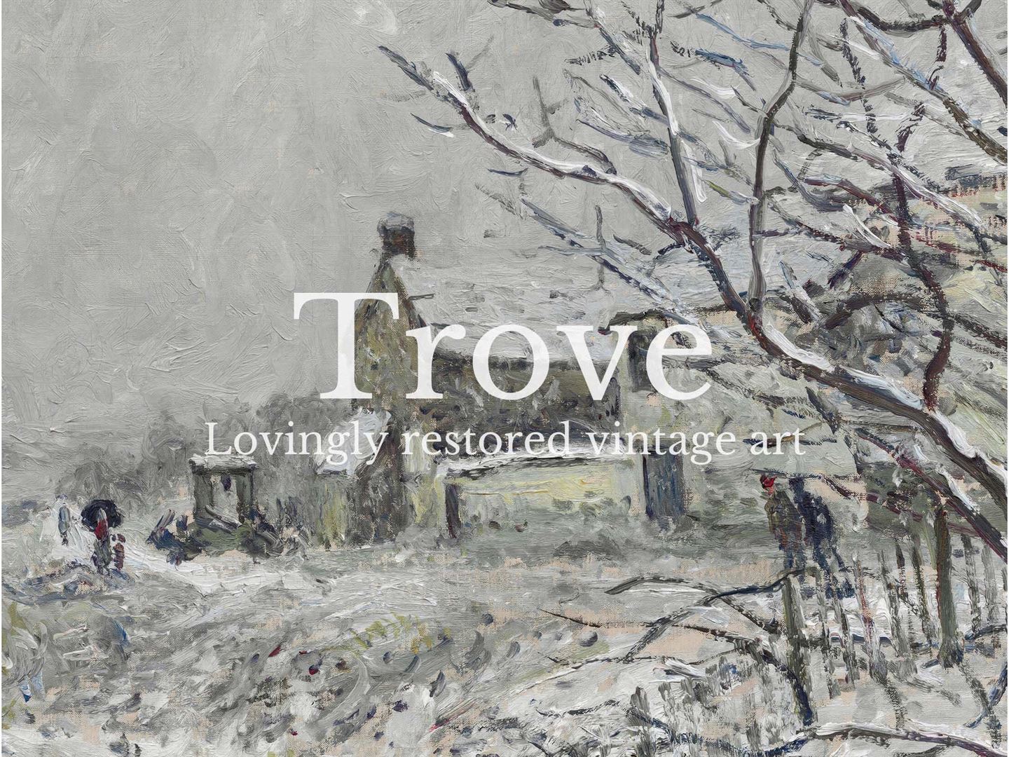 First Snow Vintage Art Print