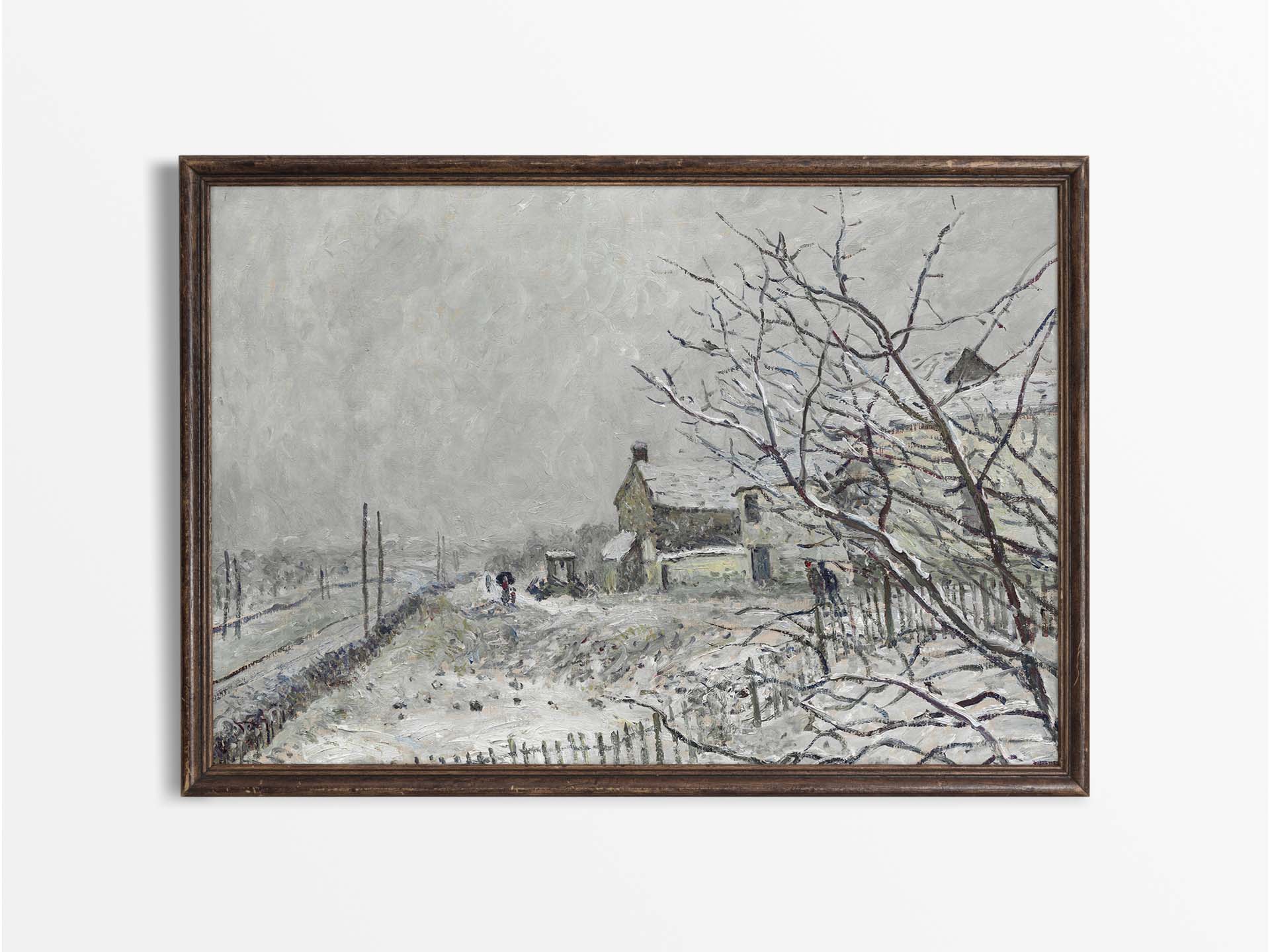 First Snow Vintage Art Print