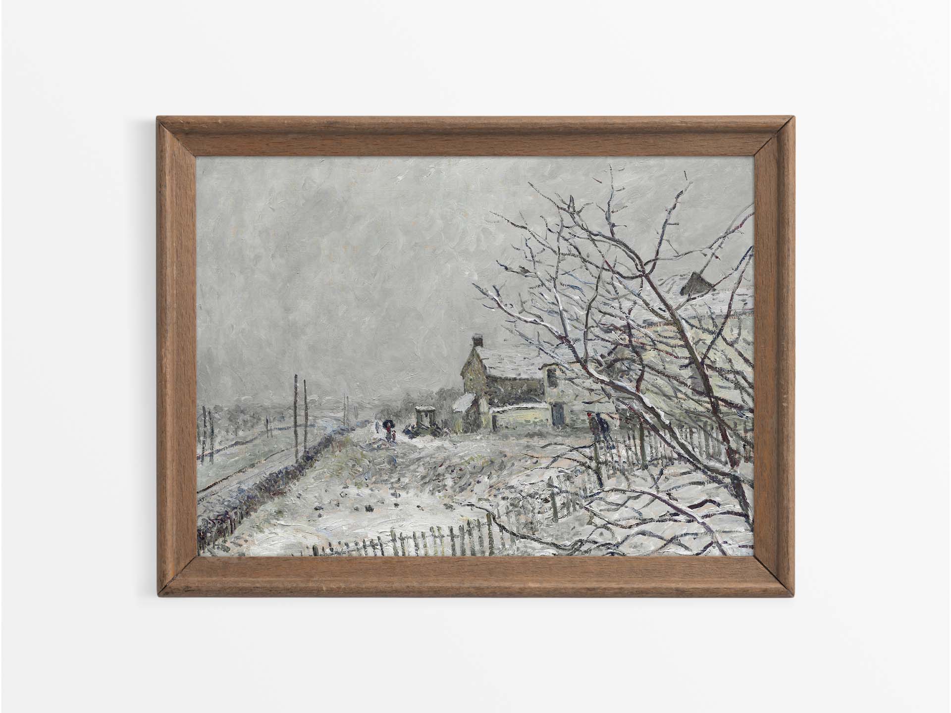 First Snow Vintage Art Print