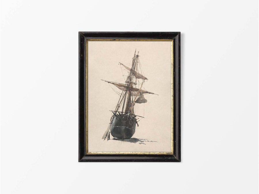Fishing Boat Vintage Art Print