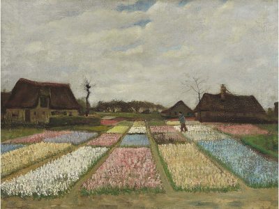 Flower Beds Vintage Art Print