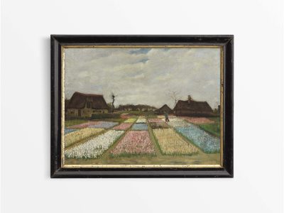 Flower Beds Vintage Art Print