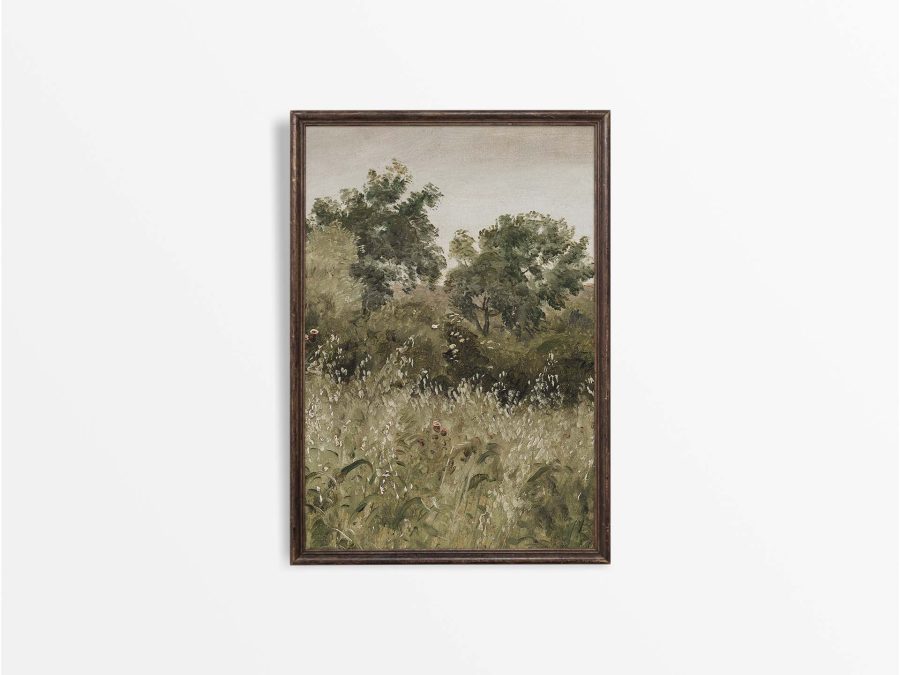 Flower Meadow (Split) Vintage Art Print Set