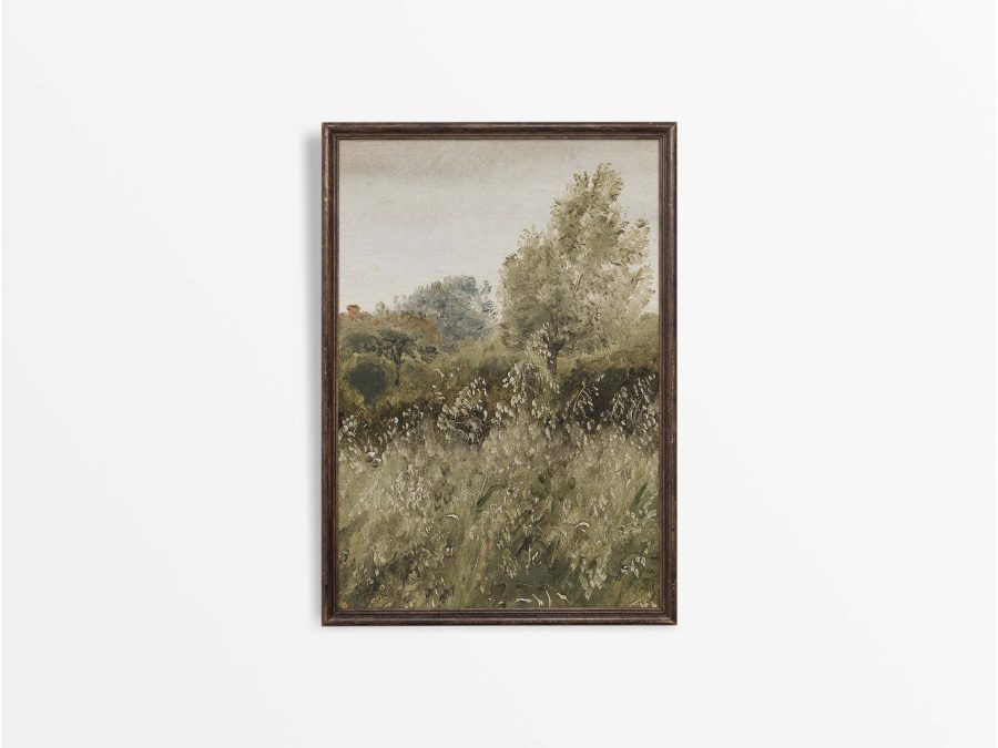 Flower Meadow (Split) Vintage Art Print Set