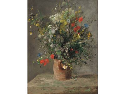 Flowers in a Vase Vintage Art Print