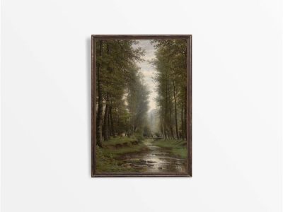Forest Stream III Vintage Art Print