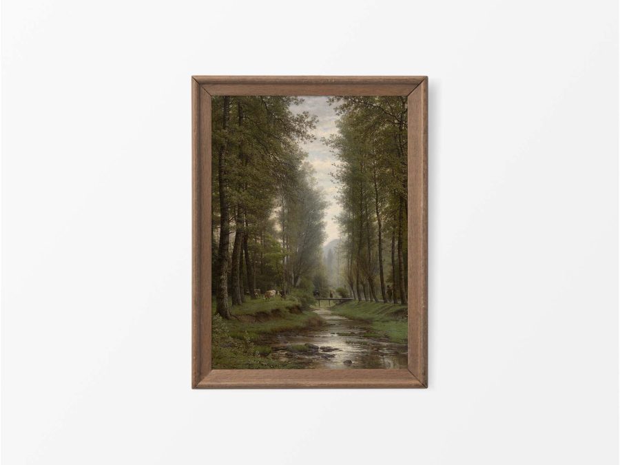 Forest Stream III Vintage Art Print