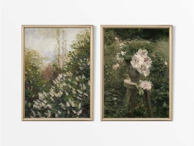 Garden Still Life (Set of Two) Vintage Art Prints