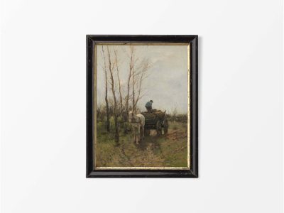 Gathering Wood II Vintage Art Print