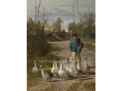Geese II Vintage Art Print